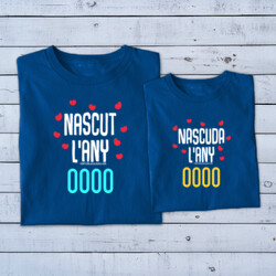 "NASCUDA L'ANY" Pack Personalitzable de 2 samarretes