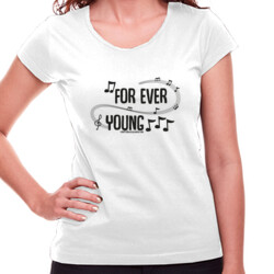"FOR EVER YOUNG" Samarreta Dona M/CURTA personalizada