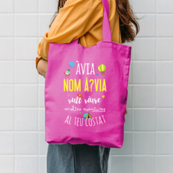 "ÀVIA, VULL VIURE MOLTES AVENTURES AL TEU COSTAT" Bossa cotó personalitzable