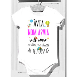 "ÀVIA, VULL VIURE MOLTES AVENTURES AL TEU COSTAT" Body nadó personalitzat