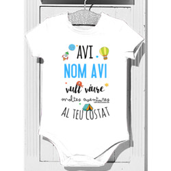 "AVI, VULL VIURE MOLTES AVENTURES AL TEU COSTAT" Body nadó personalitzat
