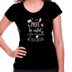 "PROFE HE VISCUT MOLTES AVENTURES" Samarreta dona m/curta