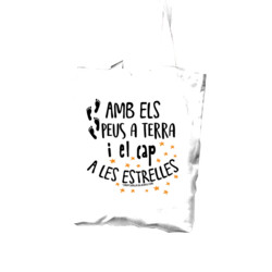 "AMB ELS PEUS A TERRA" Bossa cotó tote