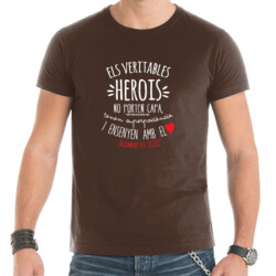 "ELS VERITABLES HEROIS" Samarreta Personalizada Home m/curta