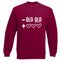 " - BLA BLA + AMOR" Dessuadora jersey cotó