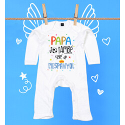 "PAPA JO TAMBÉ SERÉ DE L'ESPANYOL" Pijama nadó