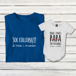 "SOC COLLONUT - BONA FEINA PAPA, SOC COLLONUT" Pack 1 samarreta adult + 1 body bebè