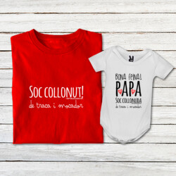 "SOC COLLONUT - BONA FEINA PAPA, SOC COLLONUDA" Pack 1 samarreta adult + 1 body bebè