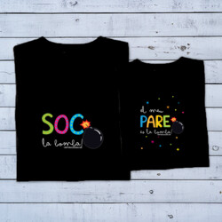 "SOC LA BOMBA - EL MEU PARE ÉS LA BOMBA" Pack 2 samarretes