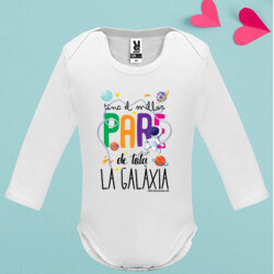 "TINC EL MILLOR PARE DE TOTA LA GALÀXIA" Body bebè m/llarga