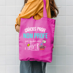 "AJUDAR-ME A CRÉIXER PROFE" Borsa cotó PERSONALITZABLE