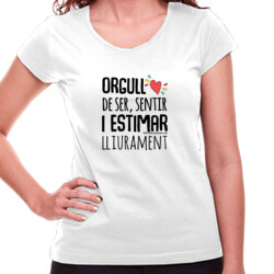 "ORGULL DE SER, SENTIR, I ESTIMAR LLIURAMENT" Samarreta Dona m/curta