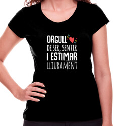 "ORGULL DE SER, SENTIR, I ESTIMAR LLIURAMENT" Samarreta Dona m/curta