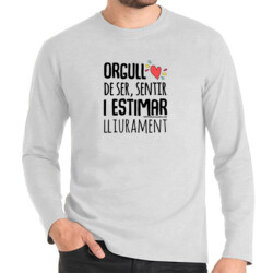 "ORGULL DE SER, SENTIR, I ESTIMAR LLIURAMENT" Samarreta Home m/llarga