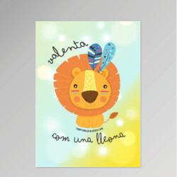 "VALENTA COM UNA LLEONA" Làmina decoració infantil