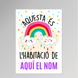 "ARC DE SANT MARTÍ_AQUESTA ÉS L'HABITACIÓ DE" Làmina personalitzada decoració 30x40cm