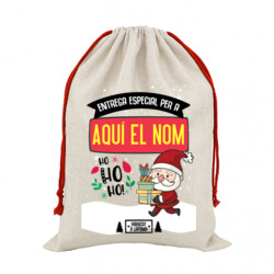 "BON NADAL PERSONALITZABLE PARE NOEL" BOSSA DE LLÍ 30X40CM