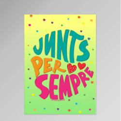 "JUNTS PER SEMPRE" Làmina personalitzada decoració