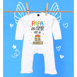 "PAPA JO TAMBÉ SERÉ DEL REAL MADRID" Pijama m/llarga