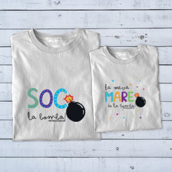 "SOC LA BOMBA - LA MEVA MARE ÉS LA BOMBA"  Samarreta adult + 1 samarreta men/nena