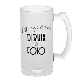 PERSONALITZA aquesta gerra de cervesa amb el teu dibuix o foto