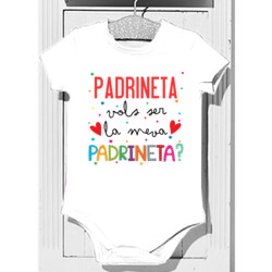"VOLS SER LA MEVA PADRINETA Personalitzable" Body m/curta nadó