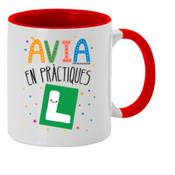 "ÀVIA EN PRÀCTIQUES" Tassa ceràmica color