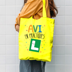 "AVI EN PRÀCTIQUES" Bossa Tote cotó