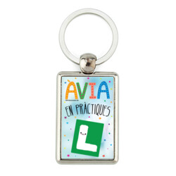 "ÀVIA EN PRÀCTIQUES" Clauer rectangular metàl·lic