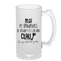 "MAI ET RENDEIXIS!" Gerra cervesa vidre