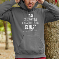 "MAI ET RENDEIXIS!" Dessuadora UNISEX amb caputxa
