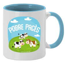 "TAZA POBRE PAGÈS personalitzada" Tassa color interior