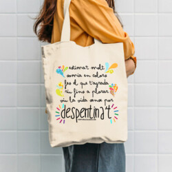 "DESPENTINA'T" Bolsa tote 100% cotó