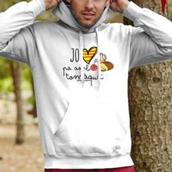 "M'AGRADA EL PA AMB TOMÀQUET" Dessuadora UNISEX amb caputxa