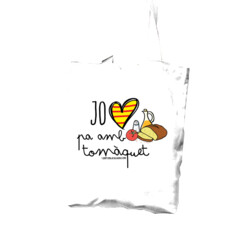 "M'AGRADA EL PA AMB TOMÀQUET"  Bossa tote cotó