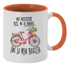 "BICICLETA rosa" Tassa color interior