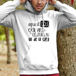 "ULL DE LA CARA" Dessuadora UNISEX amb caputxa