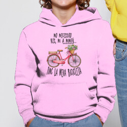 "BICICLETA rosa" Dessuadora NENS amb caputxa