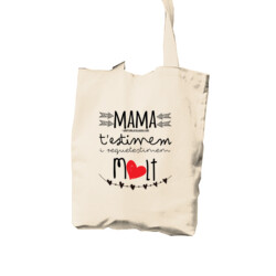 "MAMA T'ESTIMEM I REQUETESTIMEM MOLT"  Borsa TOTE cotto