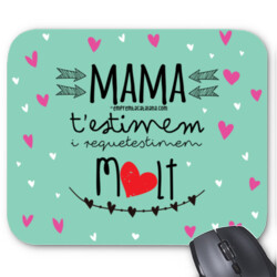 "MAMA T'ESTIMEM I REQUETESTIMEM MOLT"  Catifa ratolí ordinador