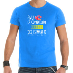 "AVUI ES COMPLEIXEN X DIES ESTIMANT-TE" Samarreta Home M/curta personalitzada
