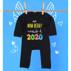 "NASCUDA EL 2020 - PERSONALITZABLE" Pijama negre nadó