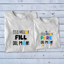 "ETS EL MILLOR FILL DEL MÓN - ETS EL MILLOR PARE DEL MÓN" Pack 2 samarretes