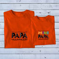 "PAPÀ - MINI PAPÀ" Pack 2 samarretes
