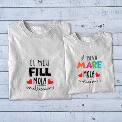 "EL MEU FILL MOLA MOLTÍSSIM - LA MEVA MARE MOLA MOLTÍSSIM" Pack 2 samarretes