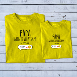 "PAPA, MENYS WHATSAPP I MÉS PETONS" Pack 2 samarretes