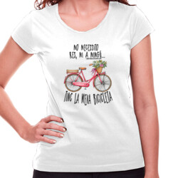 "BICICLETA rosa" Samarreta Dona m/curta