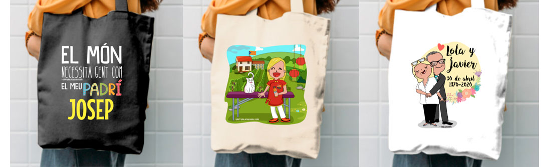 Bosses personalitzades per l'àvia, bossa per a la mama, bossa per la padrina
